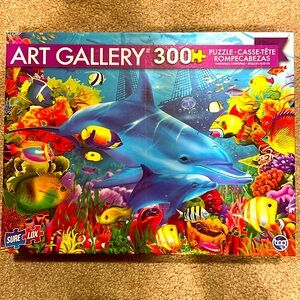 Nib Art Gallery Dolphins 300 pc Puzzle 19 x 13 14+